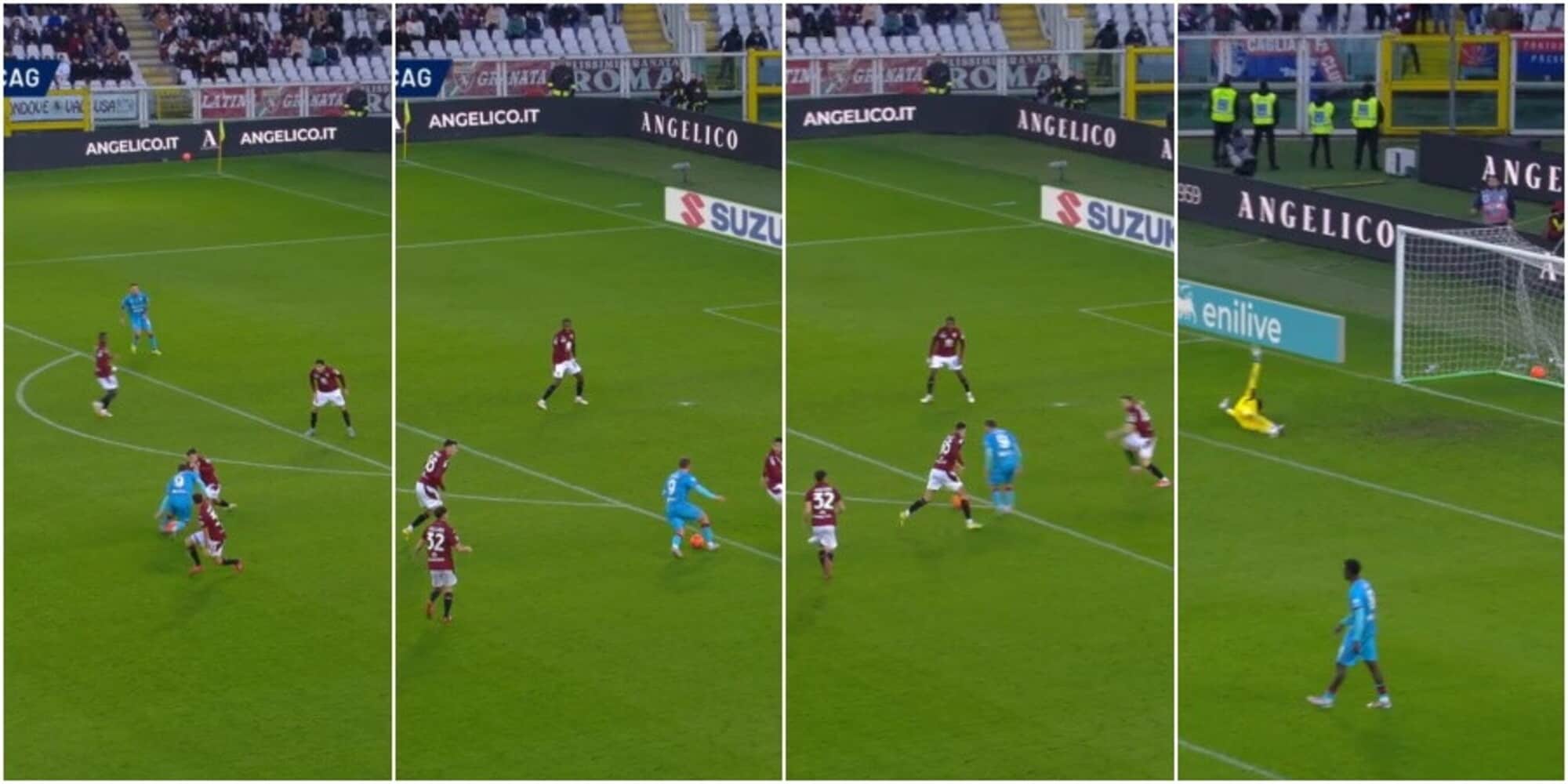 Kilicsoy coast to coast pazzesco in Torino-Cagliari: finte, dribbling, tiro e gran gol