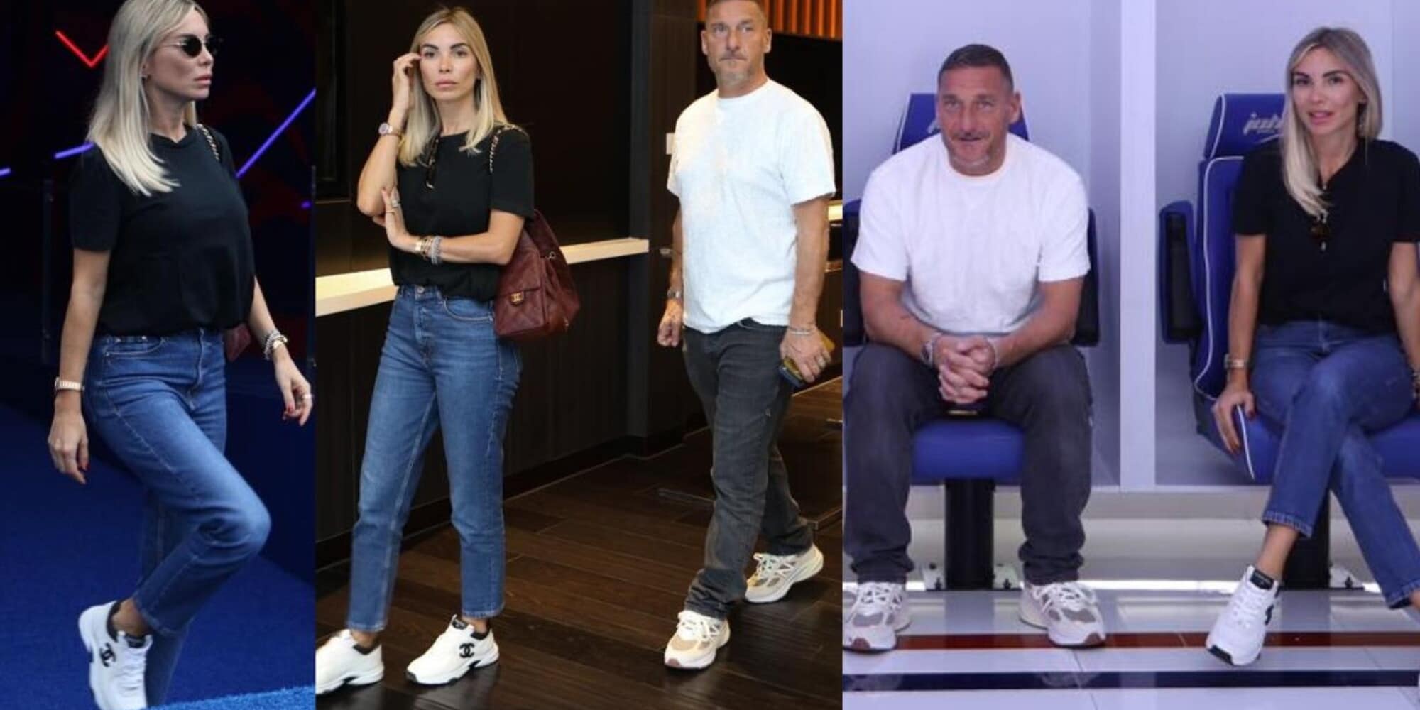 Totti superstar in Malesia, ma il look di Noemi Bocchi ...