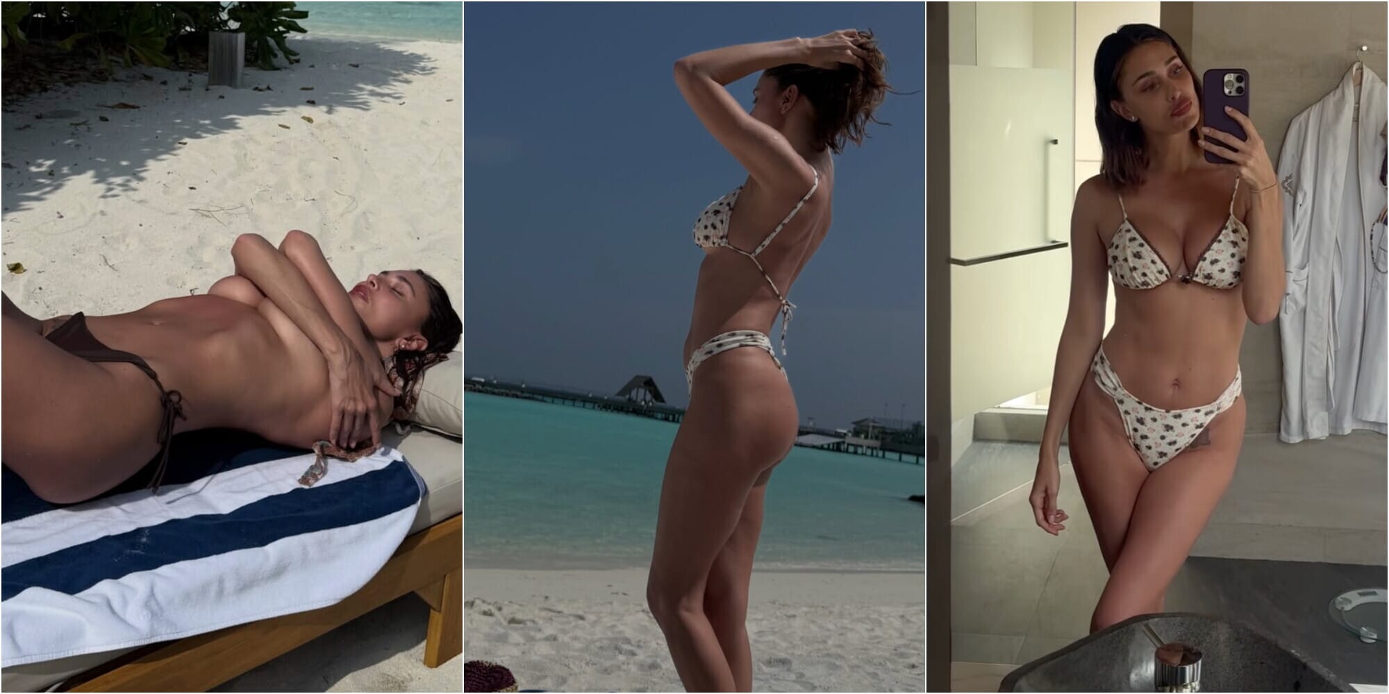 Belen Rodriguez in topless in spiaggia incanta tutti 