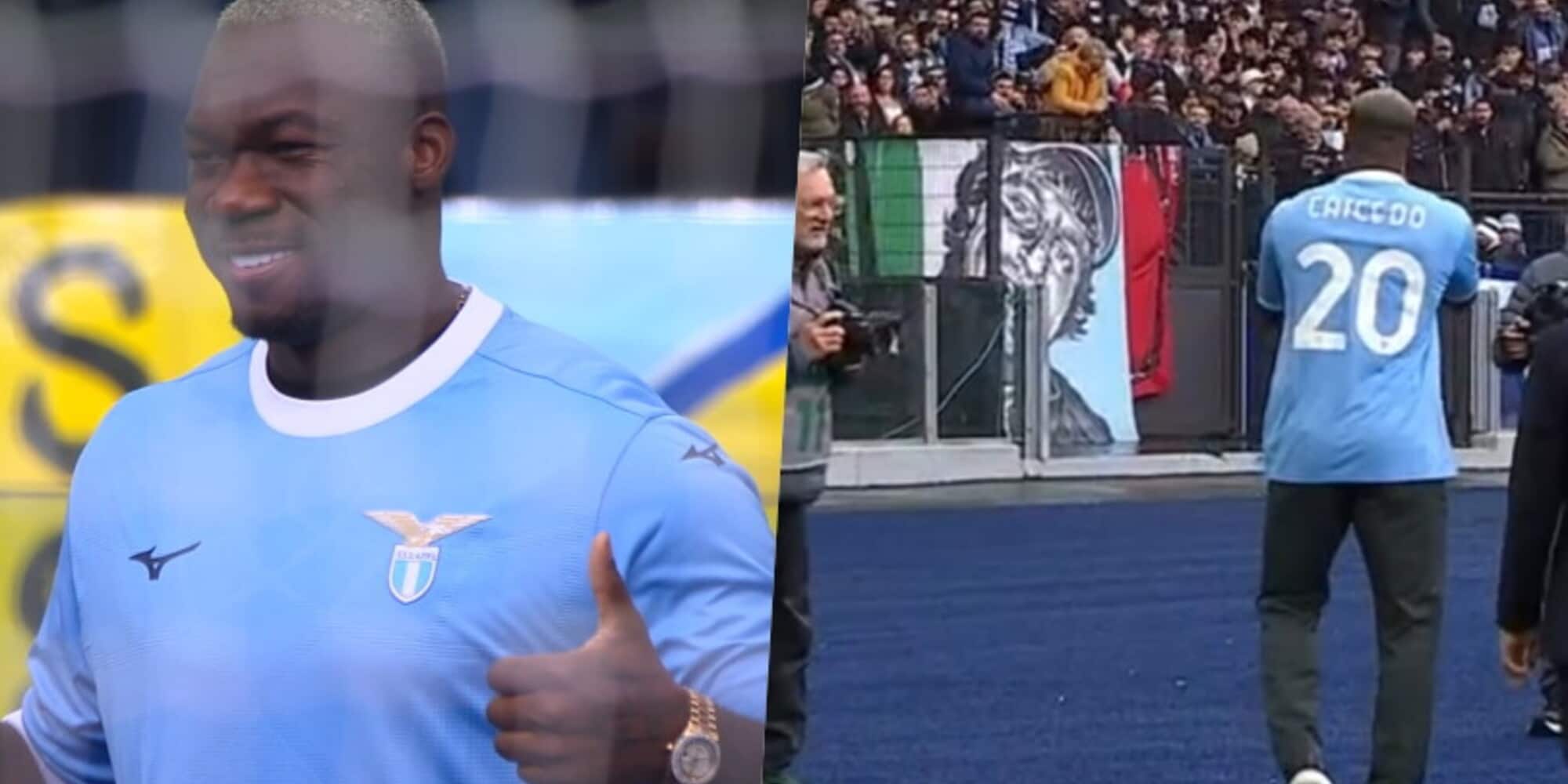 Caicedo sotto la Curva Nord: l'omaggio dei tifosi della Lazio