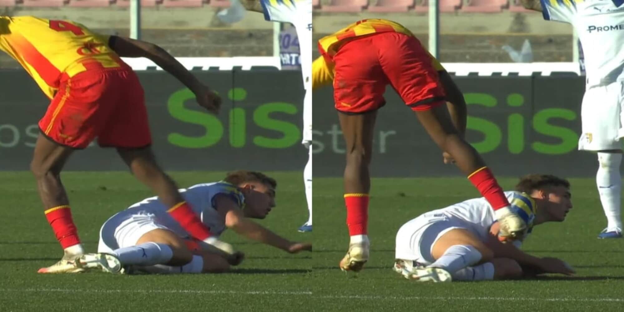 Follia Gaspar: prende a calci Pellegrino a gioco fermo. L'episodio di Lecce-Parma