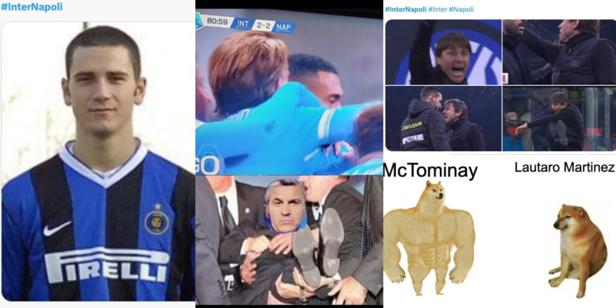 Conte inferocito, Bonucci in tribuna e McTominay scatenato: il pari tra Inter e Napoli scatena il web