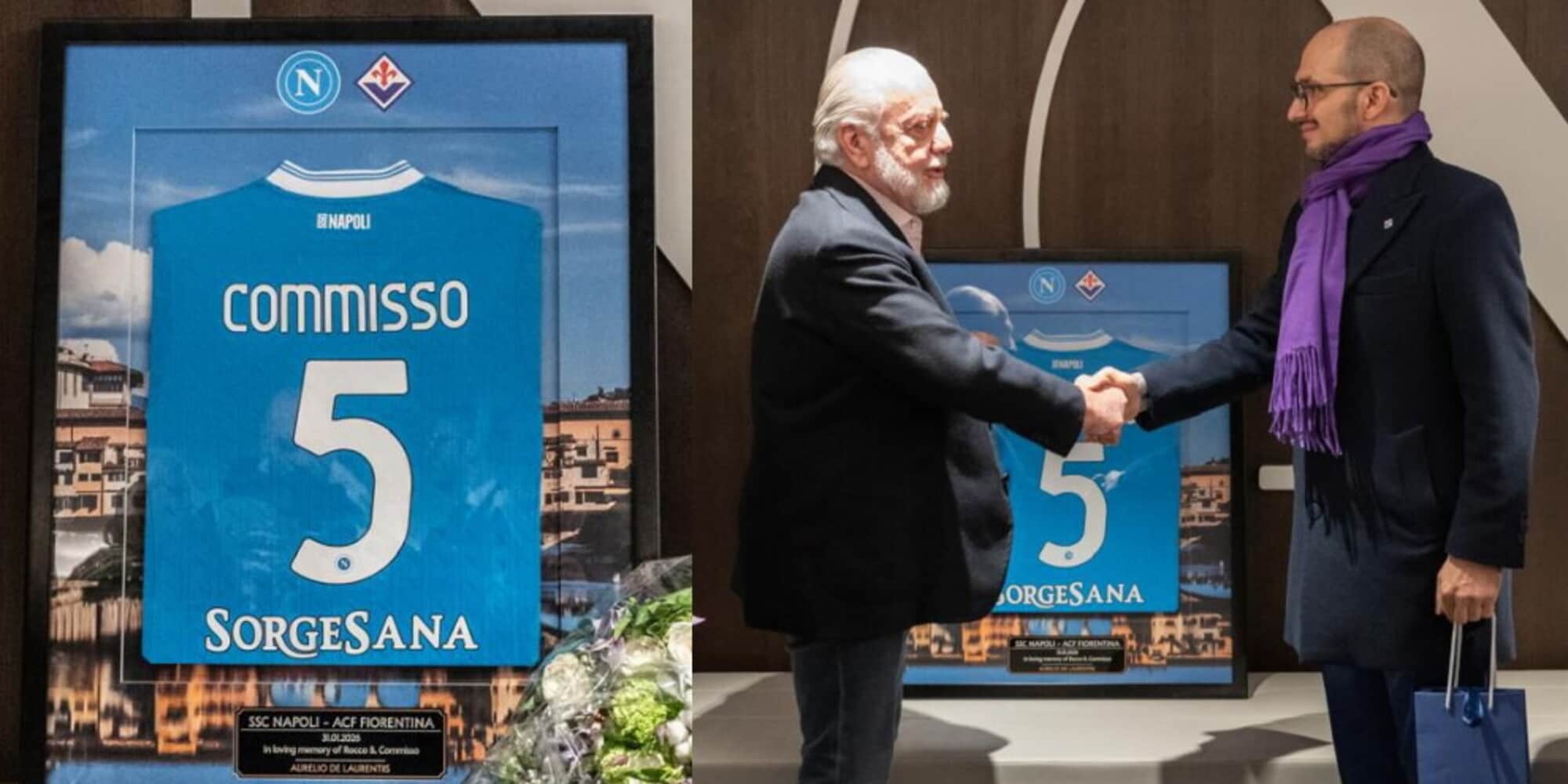 Napoli, l'omaggio speciale alla memoria di Rocco Commisso: tutte le foto