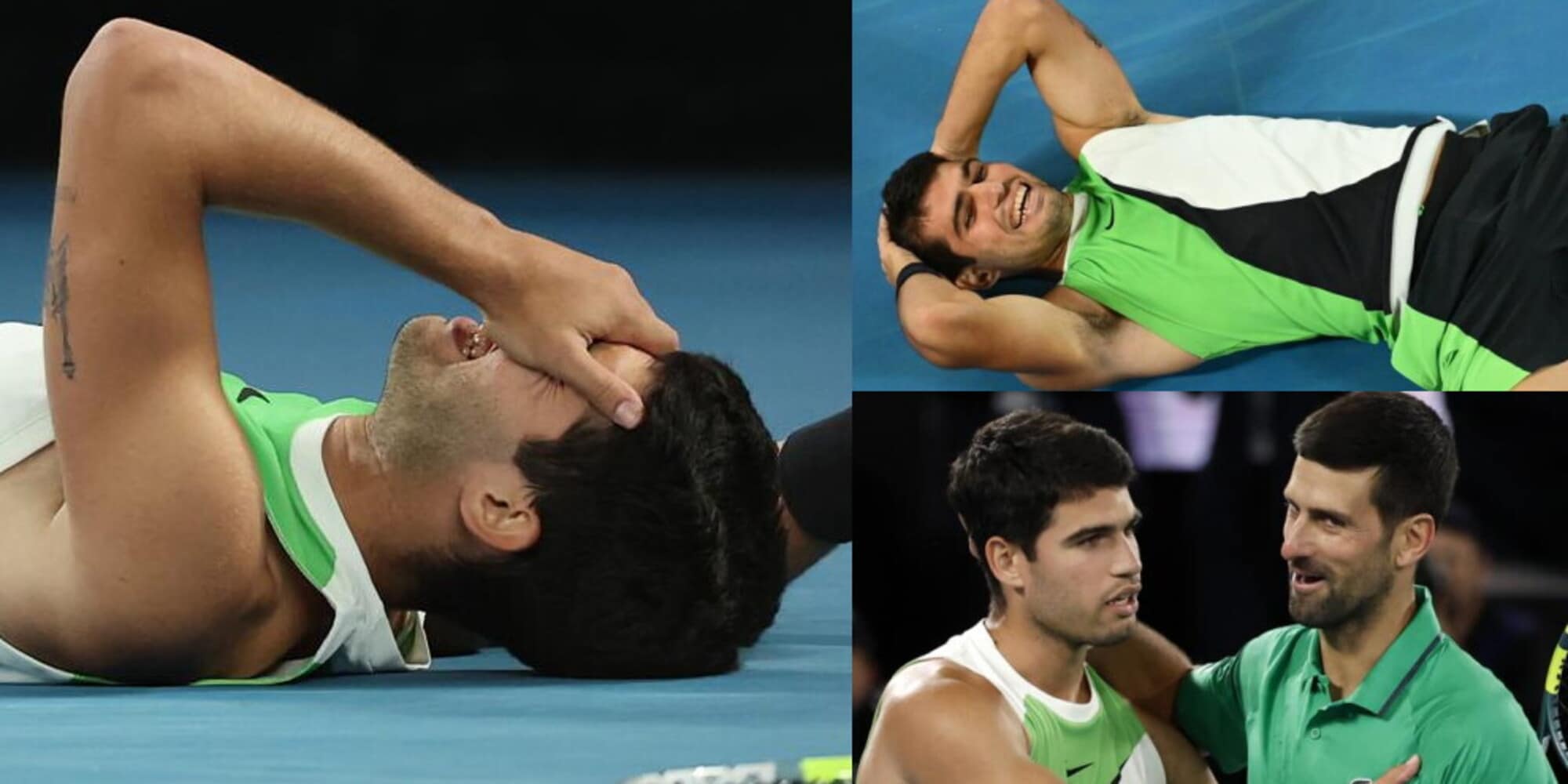 Trionfo Alcaraz, la reazione dopo l'ultimo punto: le lacrime e l'abbraccio con Djokovic, le foto