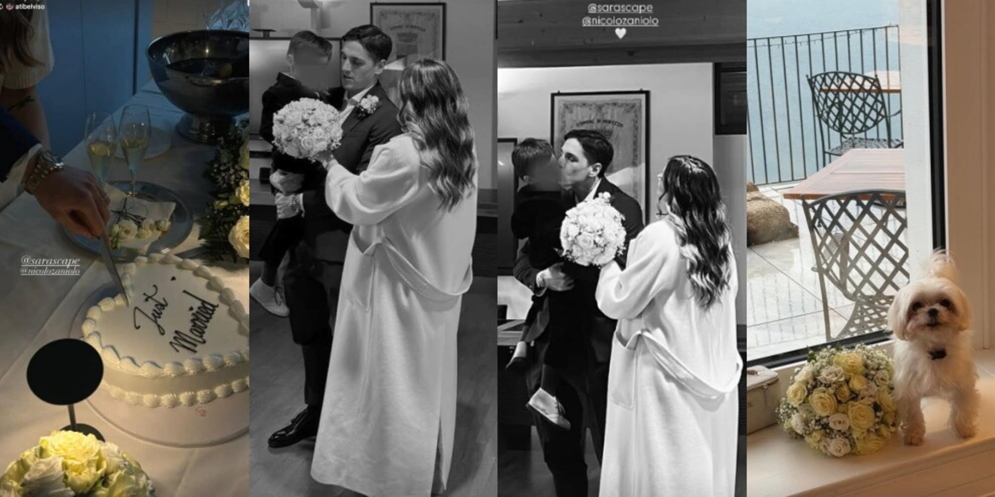 Nicolò Zaniolo e Sara Scaperrotta si sono sposati: le foto del matrimonio a sorpresa