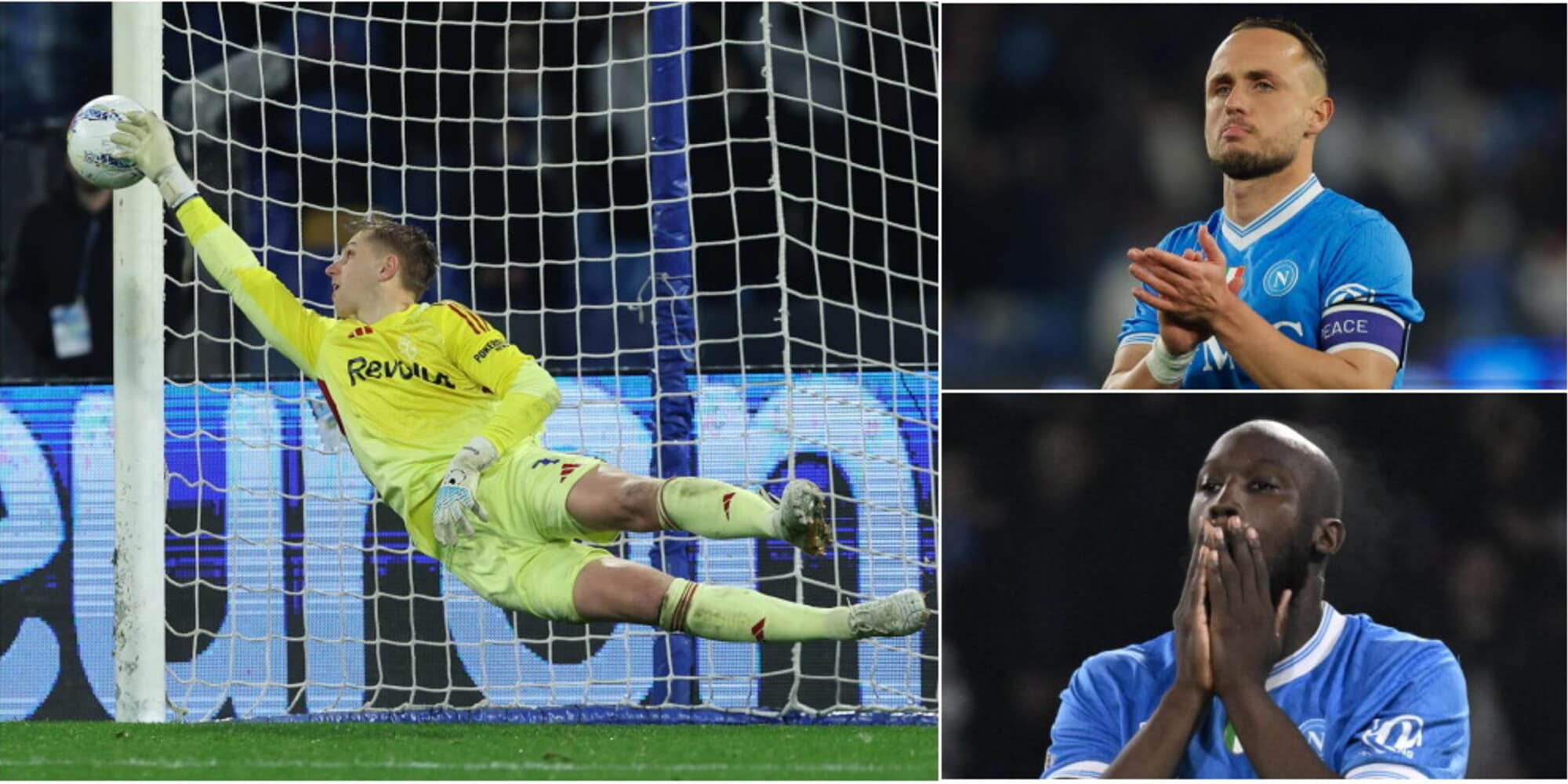 Lukaku e Lobotka sbagliano: la fotosequenza dei rigori decisivi