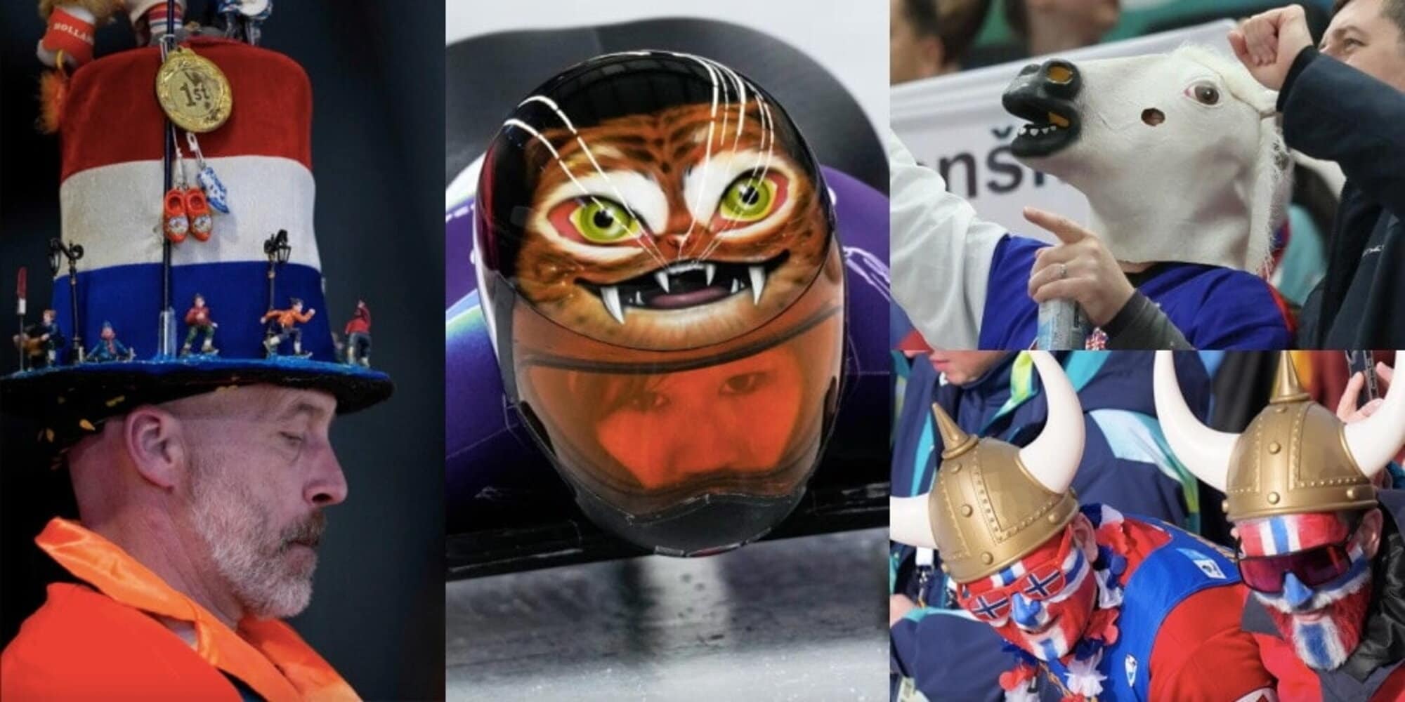 I caschi dello skeleton e le esuberanze dei tifosi: il meglio di Milano Cortina