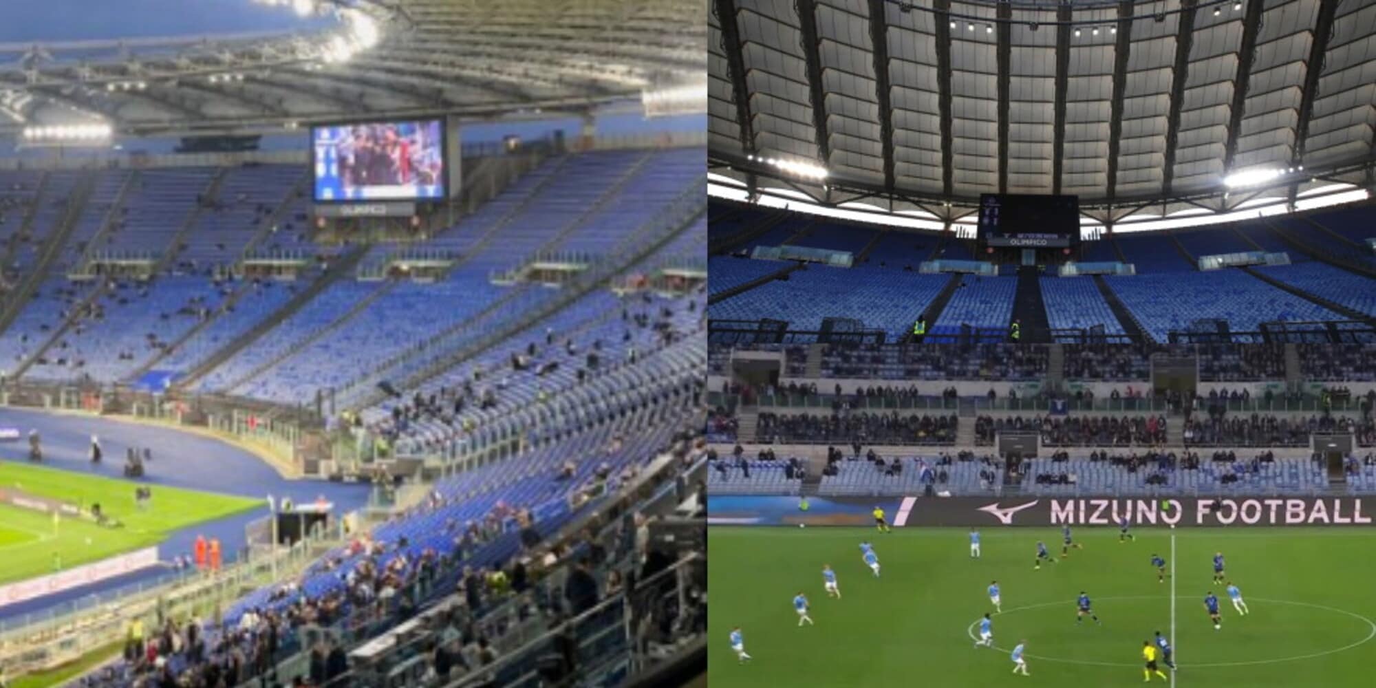 Lazio, la protesta dei tifosi continua: le foto dell'Olimpico vuoto durante la sfida contro l'Atalanta