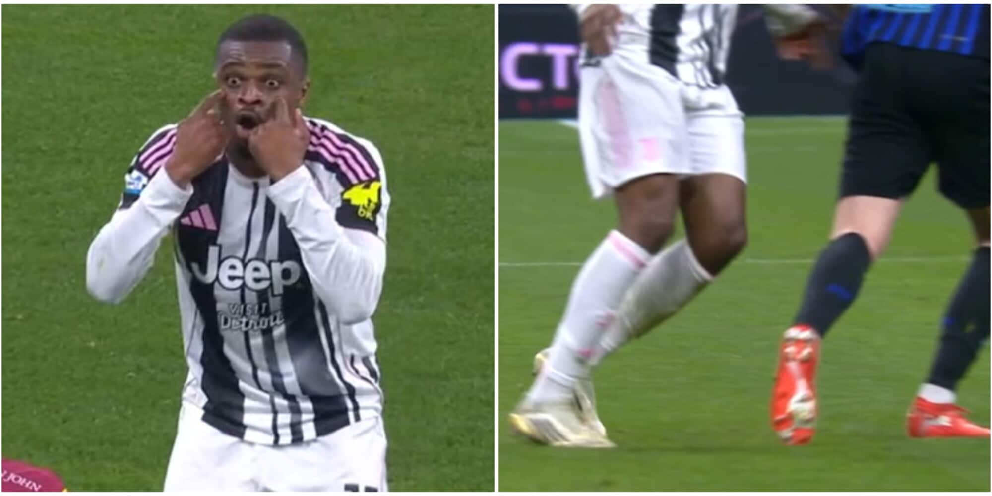 Kalulu furioso dopo l'espulsione in Inter-Juve: la sequenza del fallo su Bastoni e la reazione