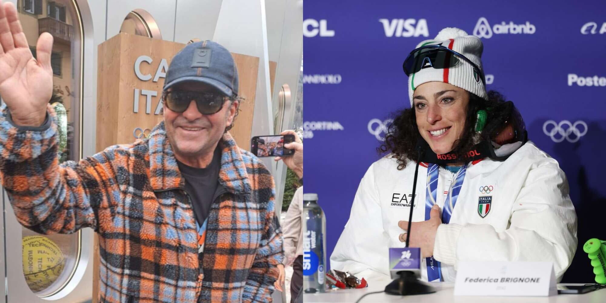 Tomba chiama Brignone durante le interviste e lei lo avvisa: "Guarda che ti sentono tutti..."