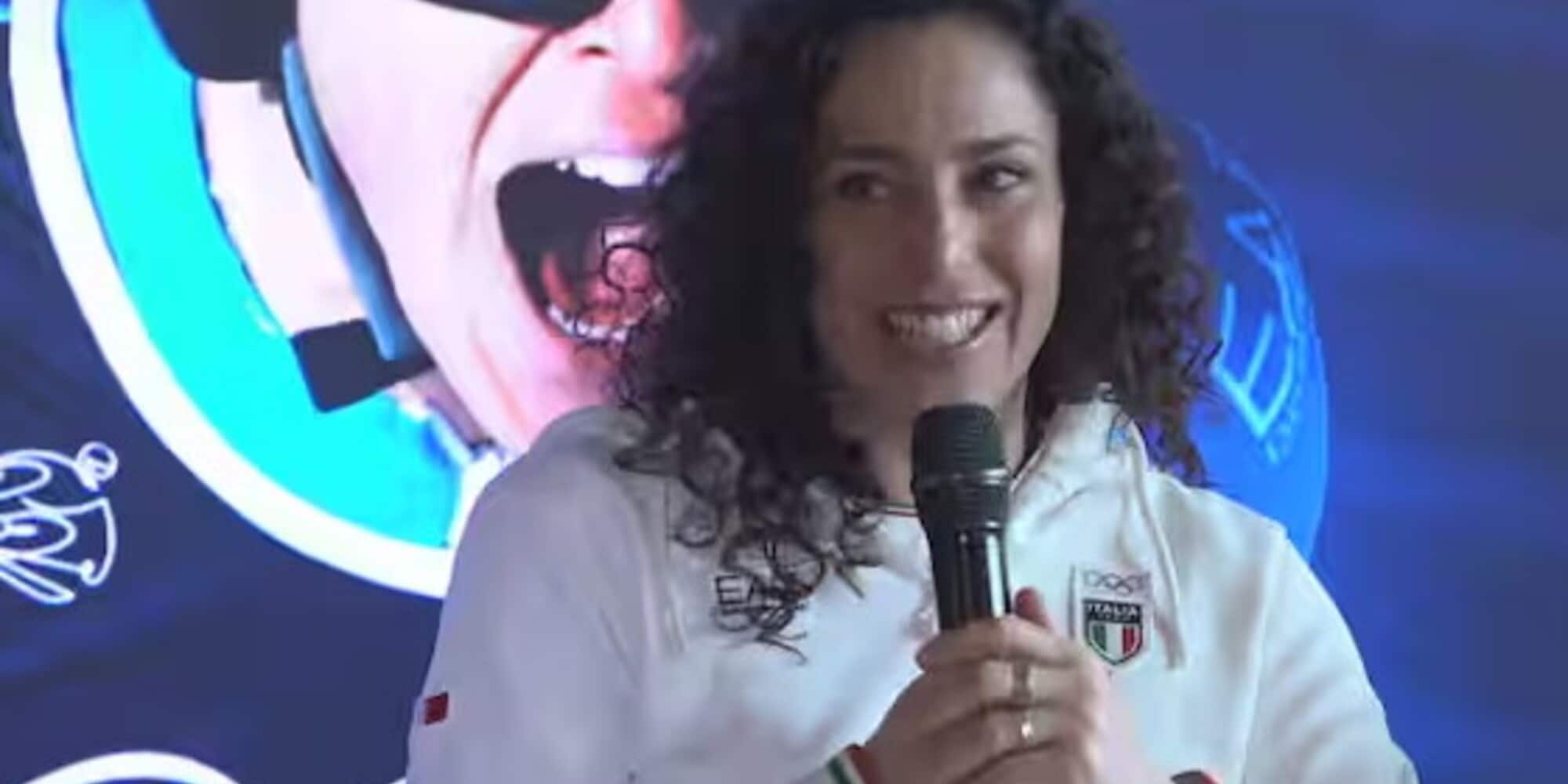 Federica Brignone conferenza stampa dopo episodio Bastoni Inter-Juve