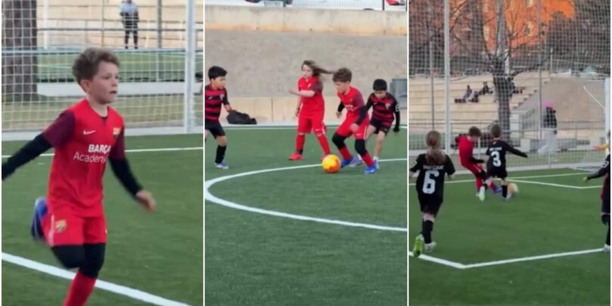 Pazzesco a Barcellona: il figlio di Szczesny dribbla metà squadra e segna, le foto virali