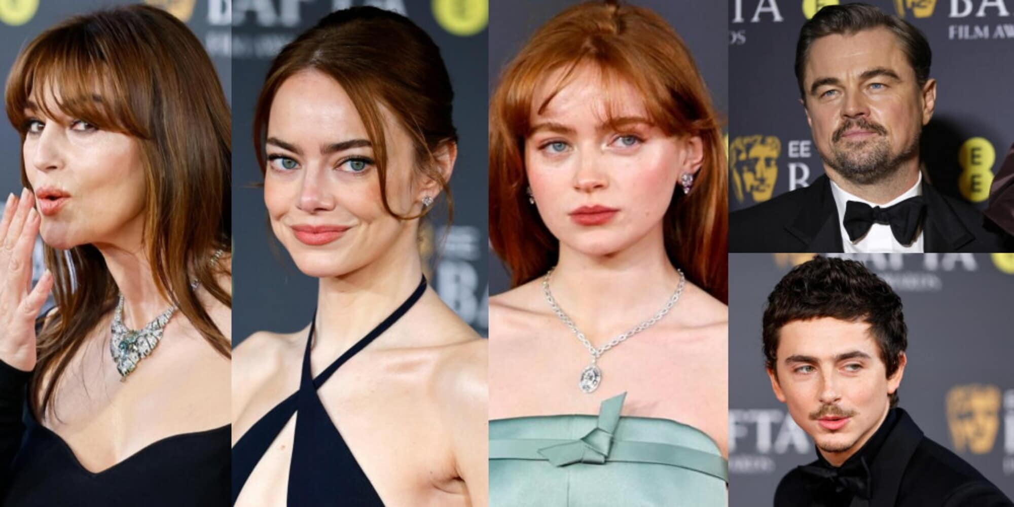 Da Emma Stone a Monica Bellucci e Sadie Sink: quante stelle sul red carpet dei BAFTA Awards