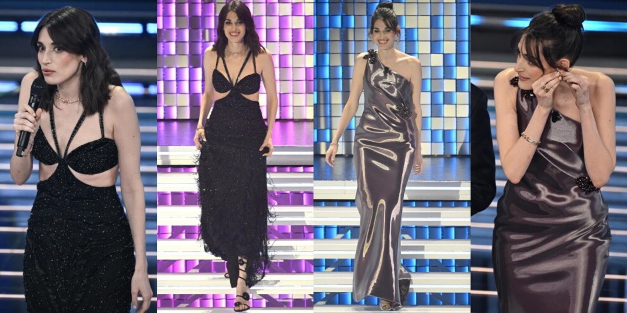 Pilar Fogliati incanta Sanremo 2026: l'abito viola è una sirena iridescente ma l'orecchino...
