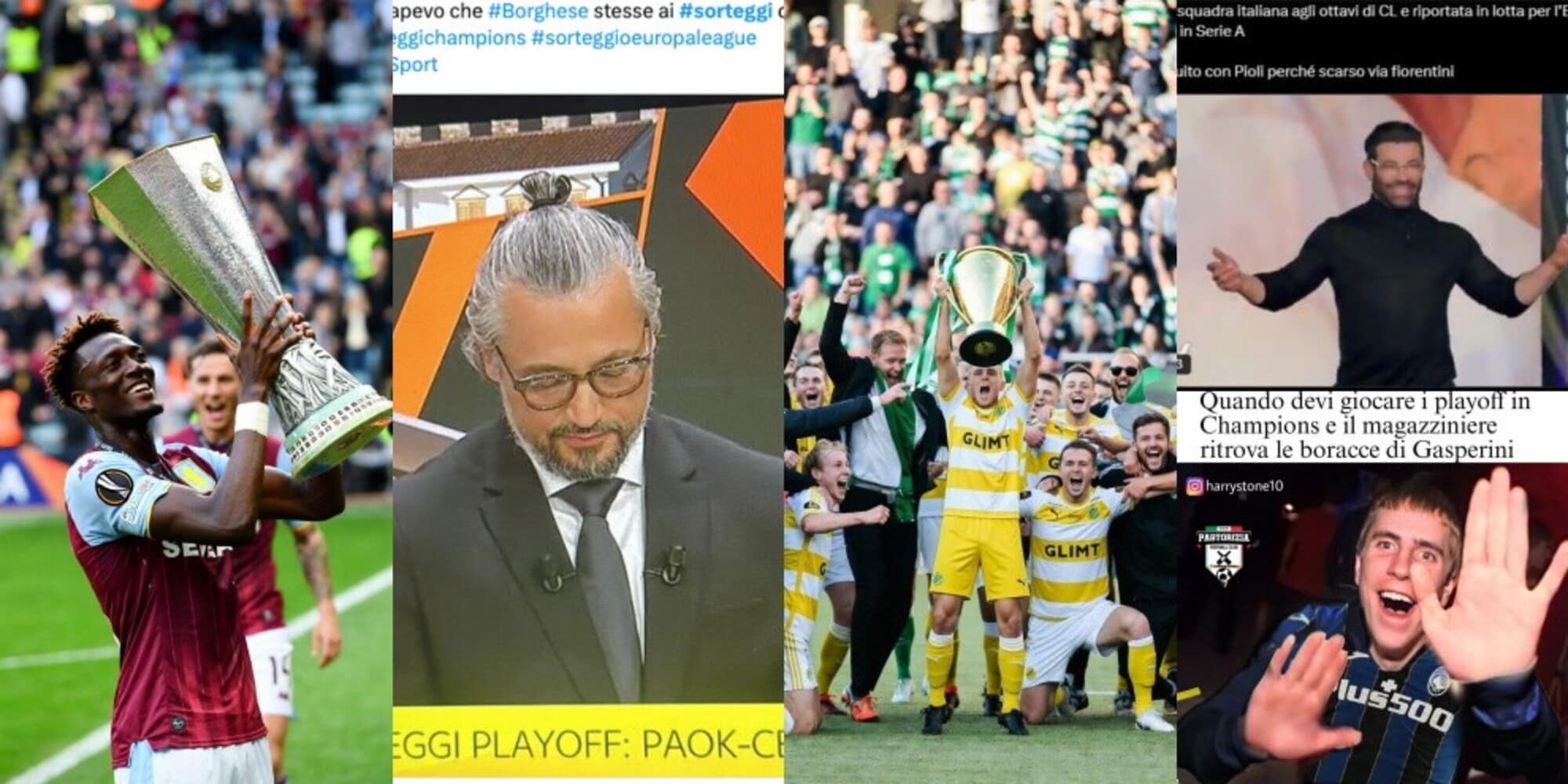 Dalla 'disperazione' per il derby italiano in Europa all' Atalanta unica in Champions: i social si scatenano dopo i sorteggi