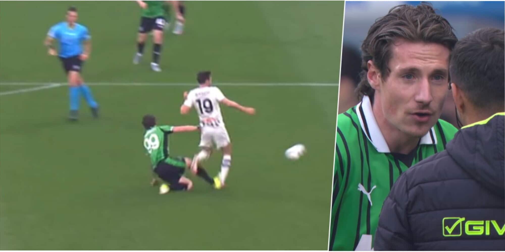 Pinamonti, entrata folle su Djimsiti: la sequenza del fallo e l'espulsione