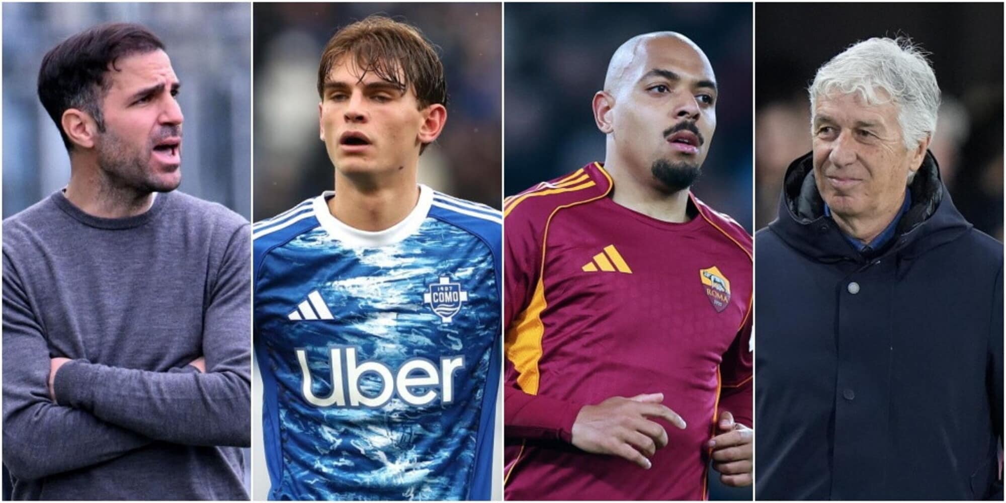 Como-Roma, le formazioni ufficiali di Fabregas e Gasperini