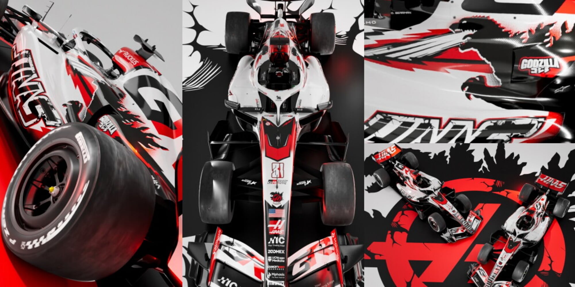 Godzilla scende in pista: la livrea speciale della Haas per Suzuka è incredibile, tutte le foto