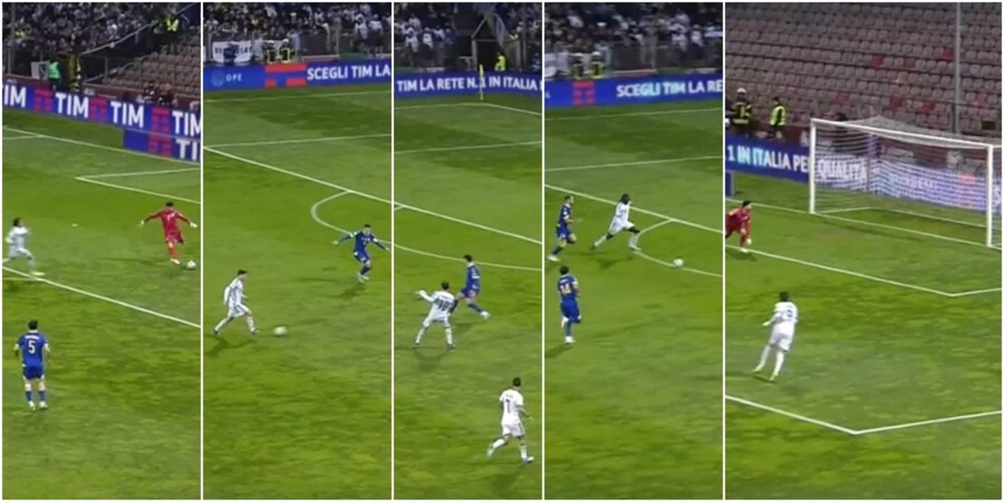 Il portiere sbaglia, Kean ringrazia e sblocca Bosnia-Italia: la sequenza del gol
