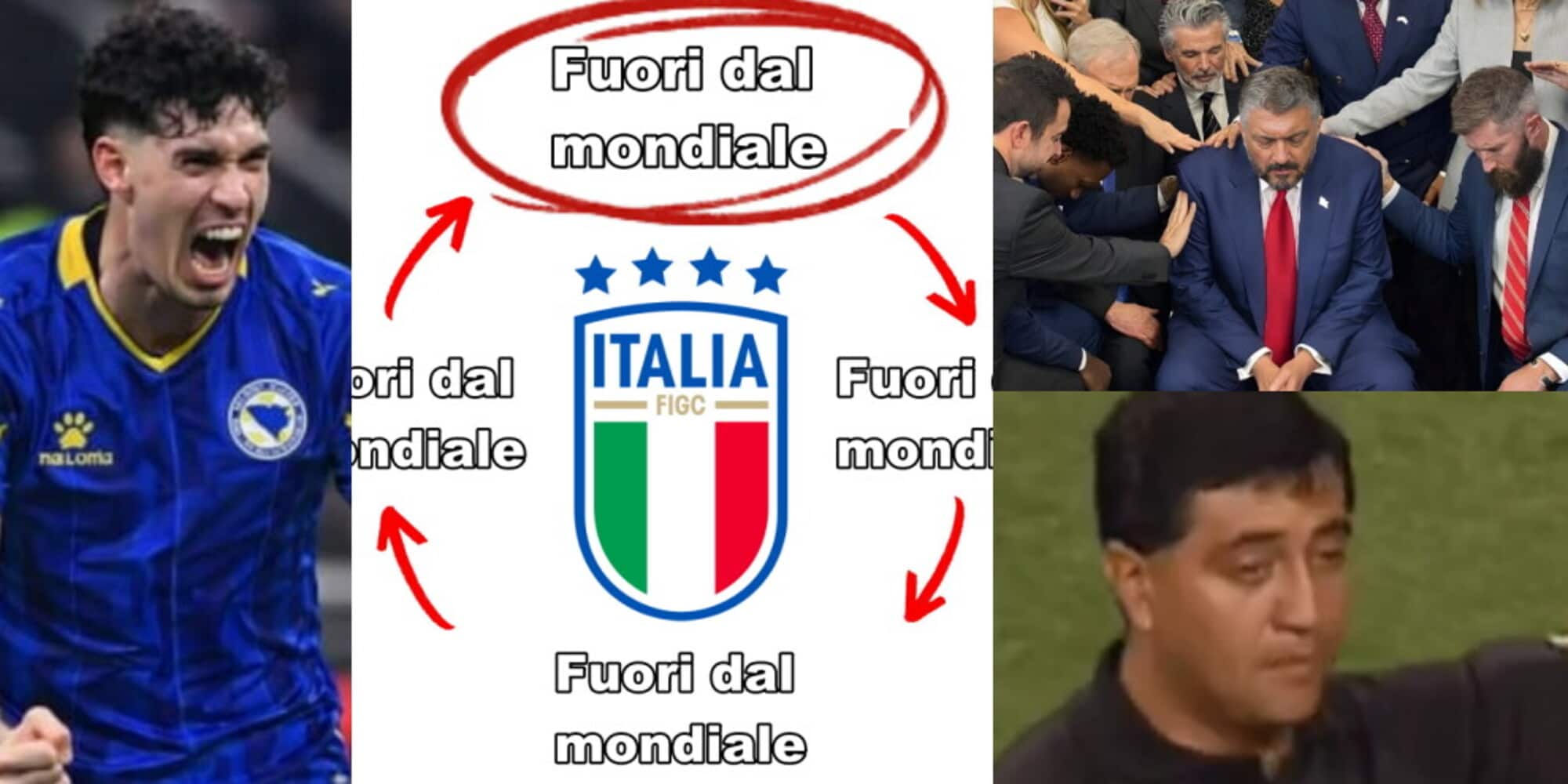 È psicodramma azzurro: Italia ancora fuori del Mondiale, social increduli e furiosi dopo il ko contro la Bosnia