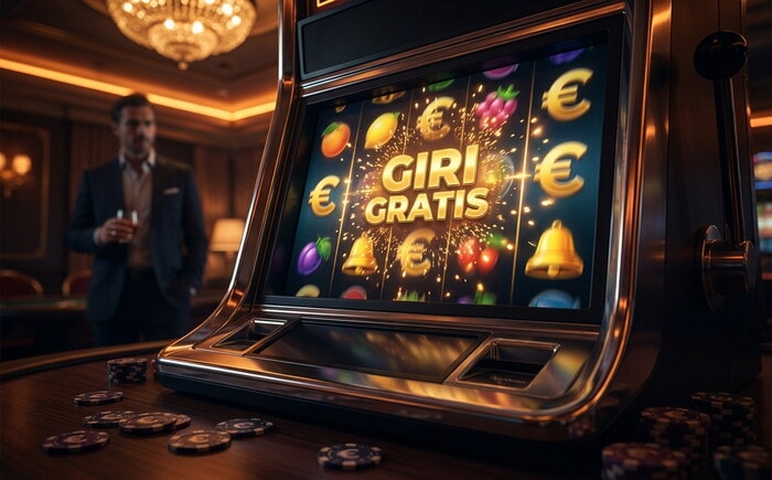 Giri gratis su slot con simboli luminosi in movimento