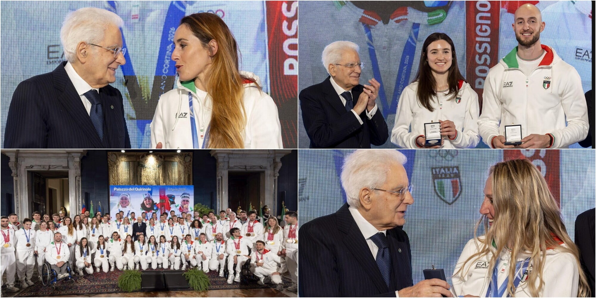 Gli atleti Olimpici e Paralimpici al Quirinale da Mattarella per la riconsegna delle bandiere