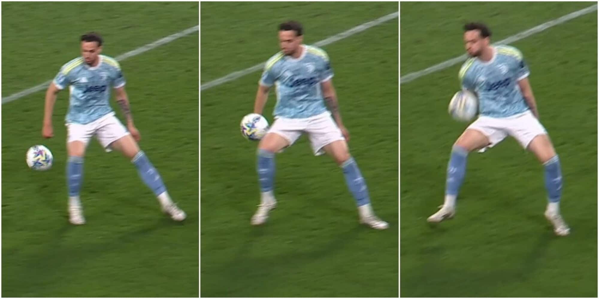 Gatti tocca di braccio in area in Atalanta-Juve: niente rigore, la Dea protesta