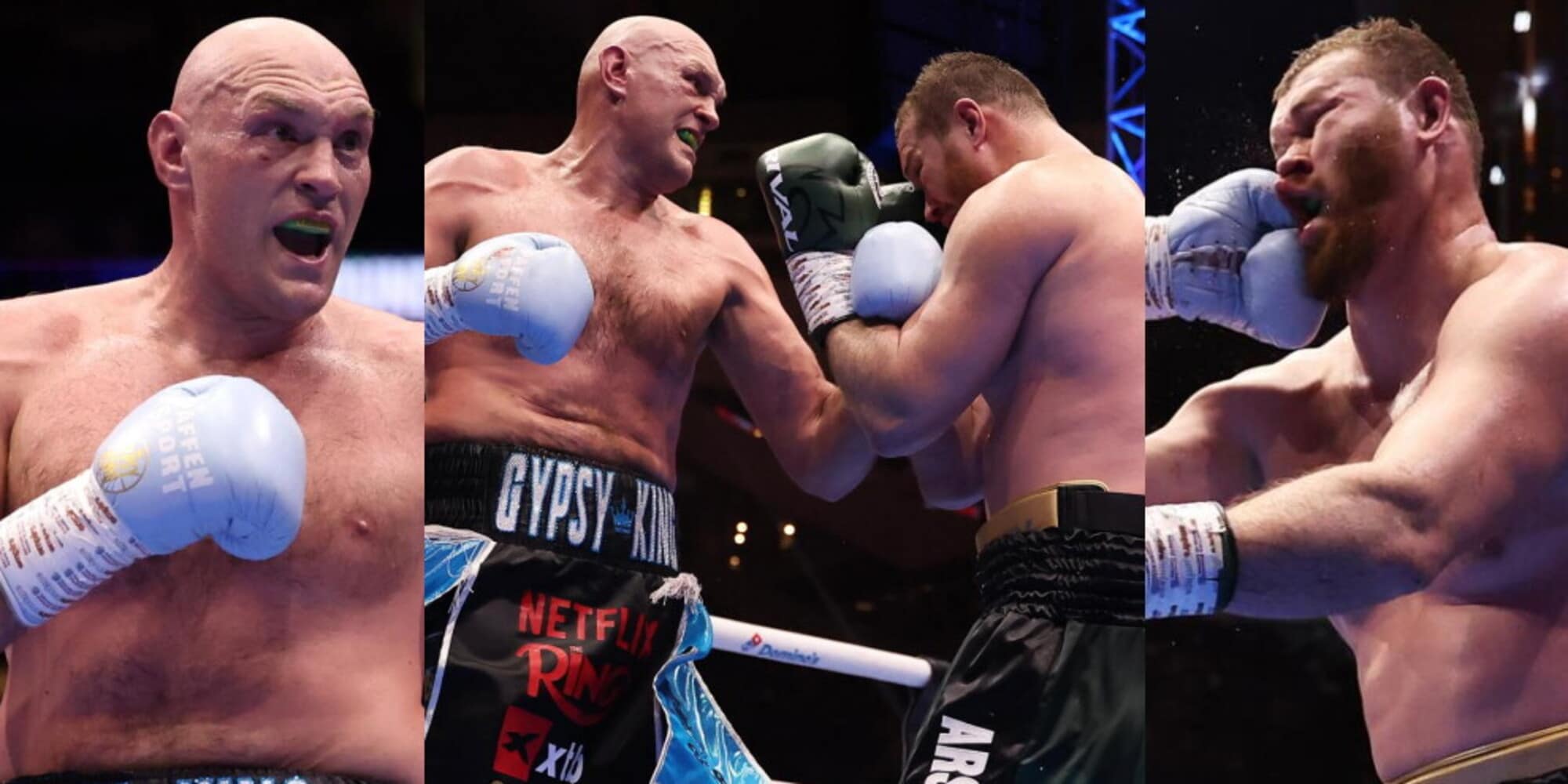 Tyson Fury show: torna sul ring e batte il russo Makhmudov, le immagini migliori dell'incontro