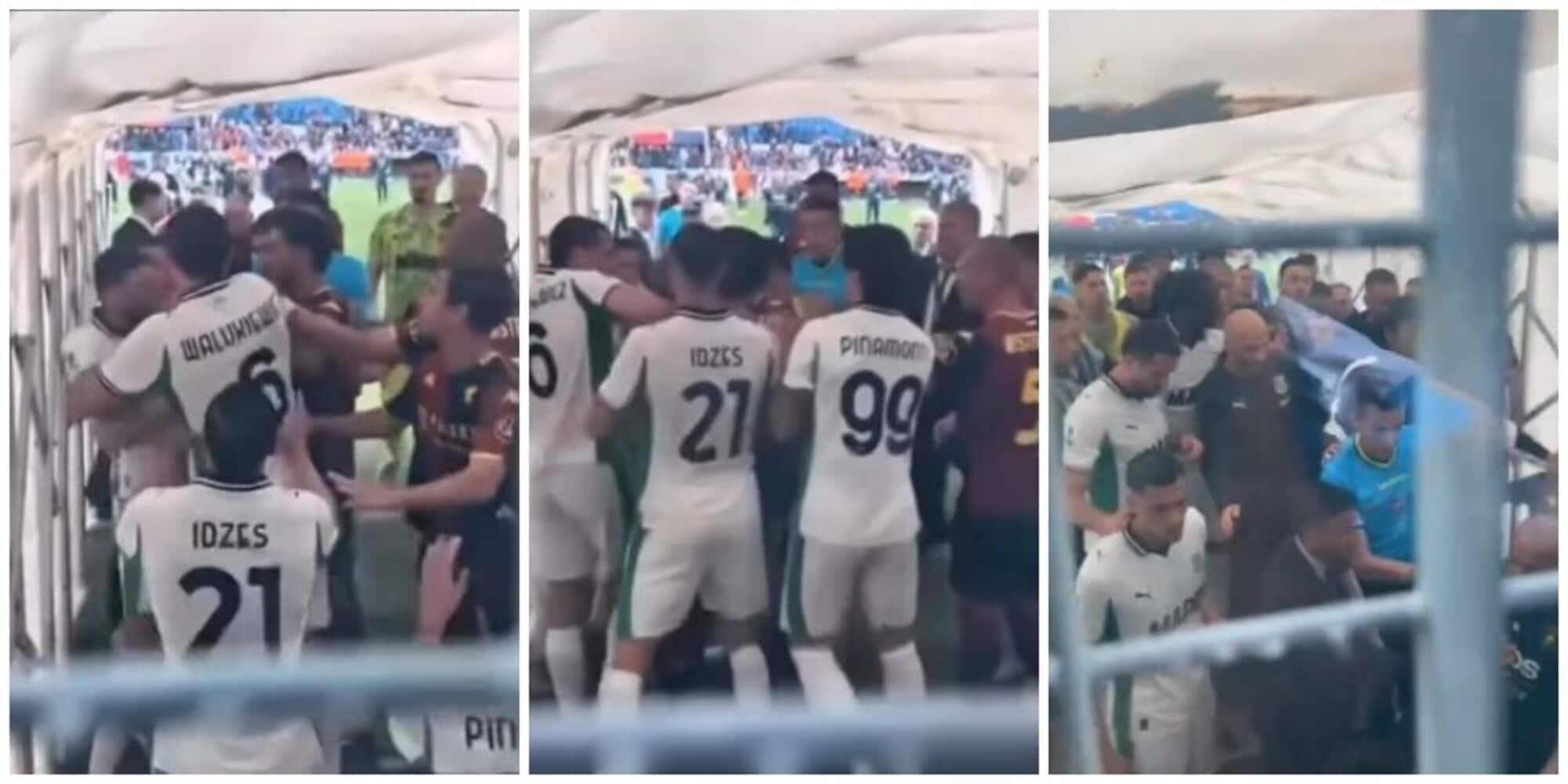 Rissa Genoa-Sassuolo: Berardi è una furia: le immagini dal tunnel del Ferraris