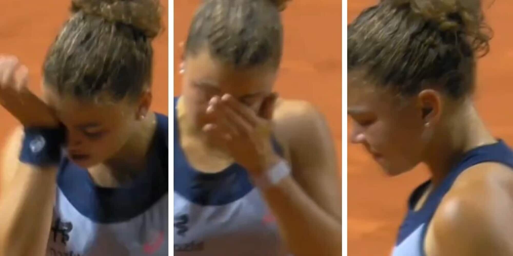 Jasmine Paolini subito fuori a Stoccarda piange in campo: le lacrime commuovono tutti