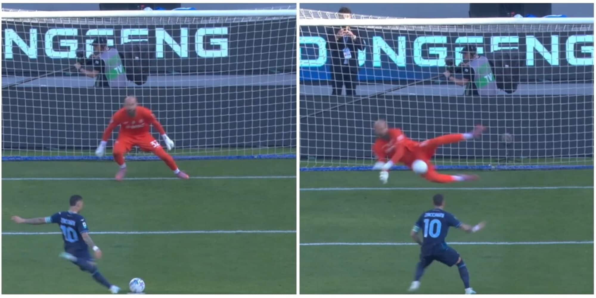 Milinkovic-Savic para un rigore a Zaccagni: la fotosequenza durante Napoli-Lazio
