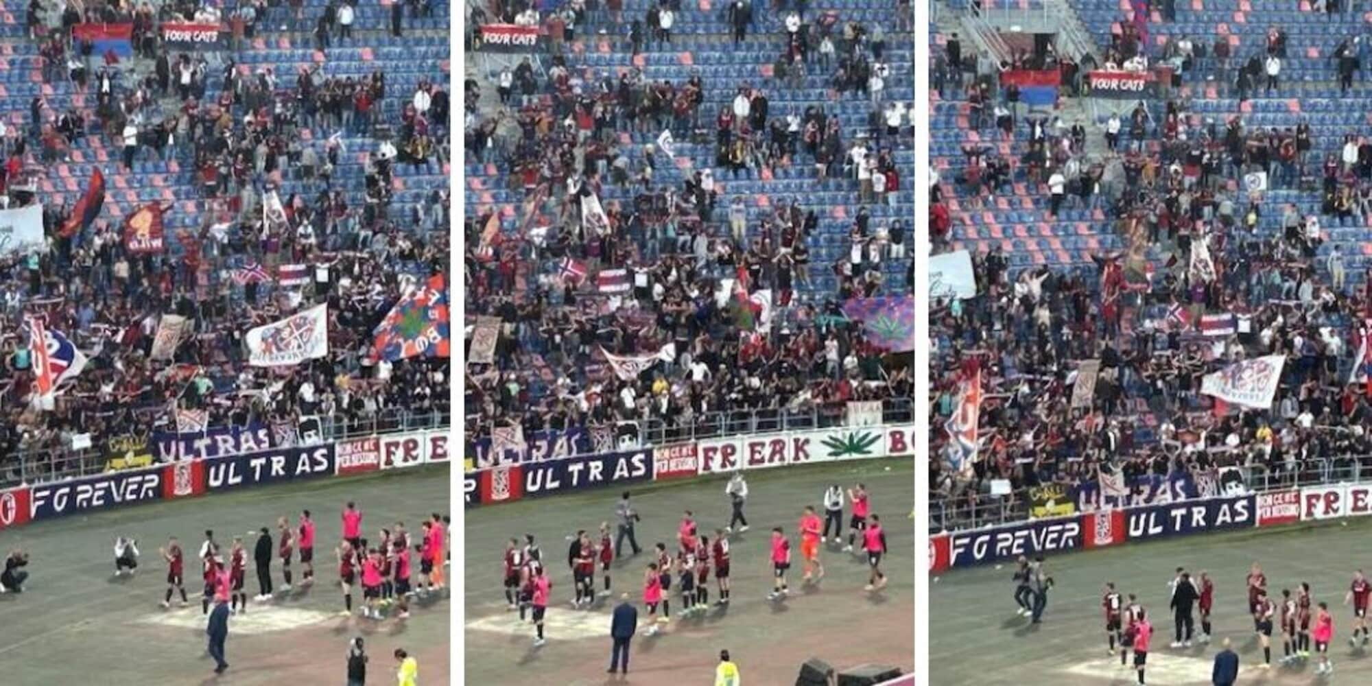 Caro amico ti... fischio: il Bologna a testa bassa sotto la Curva