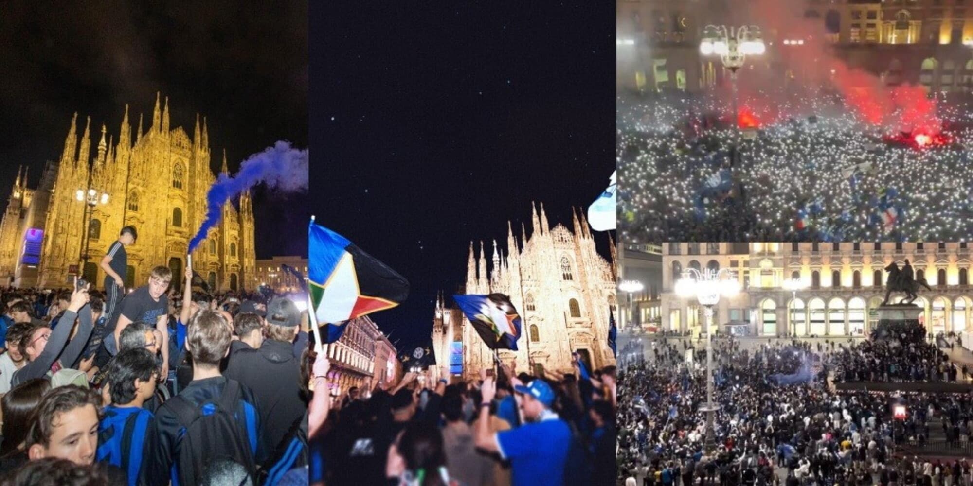 Inter campione d'Italia: la festa scudetto impazza al Duomo e tutta Milano è nerazzurra