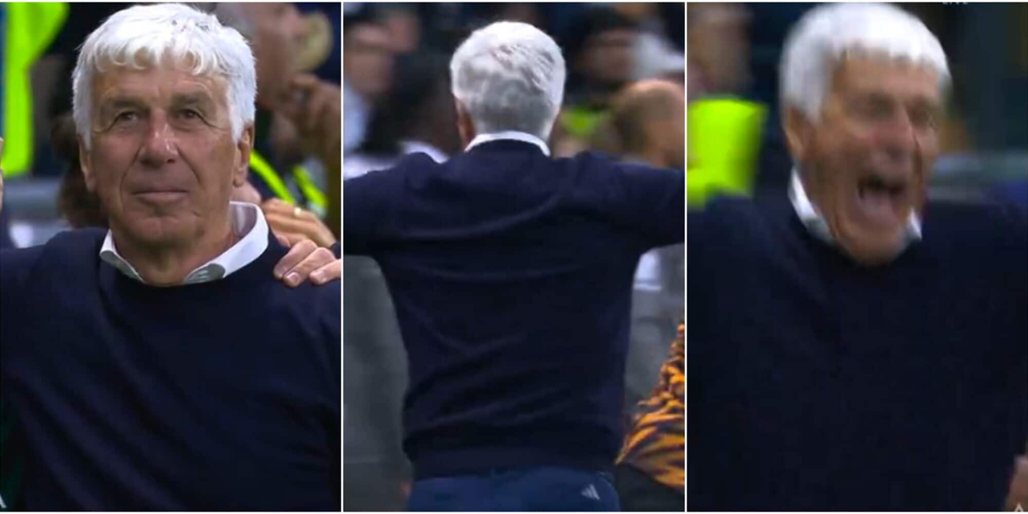 Gasperini impazzisce dopo il gol vittoria di Malen: la fotosequenza dell'esultanza