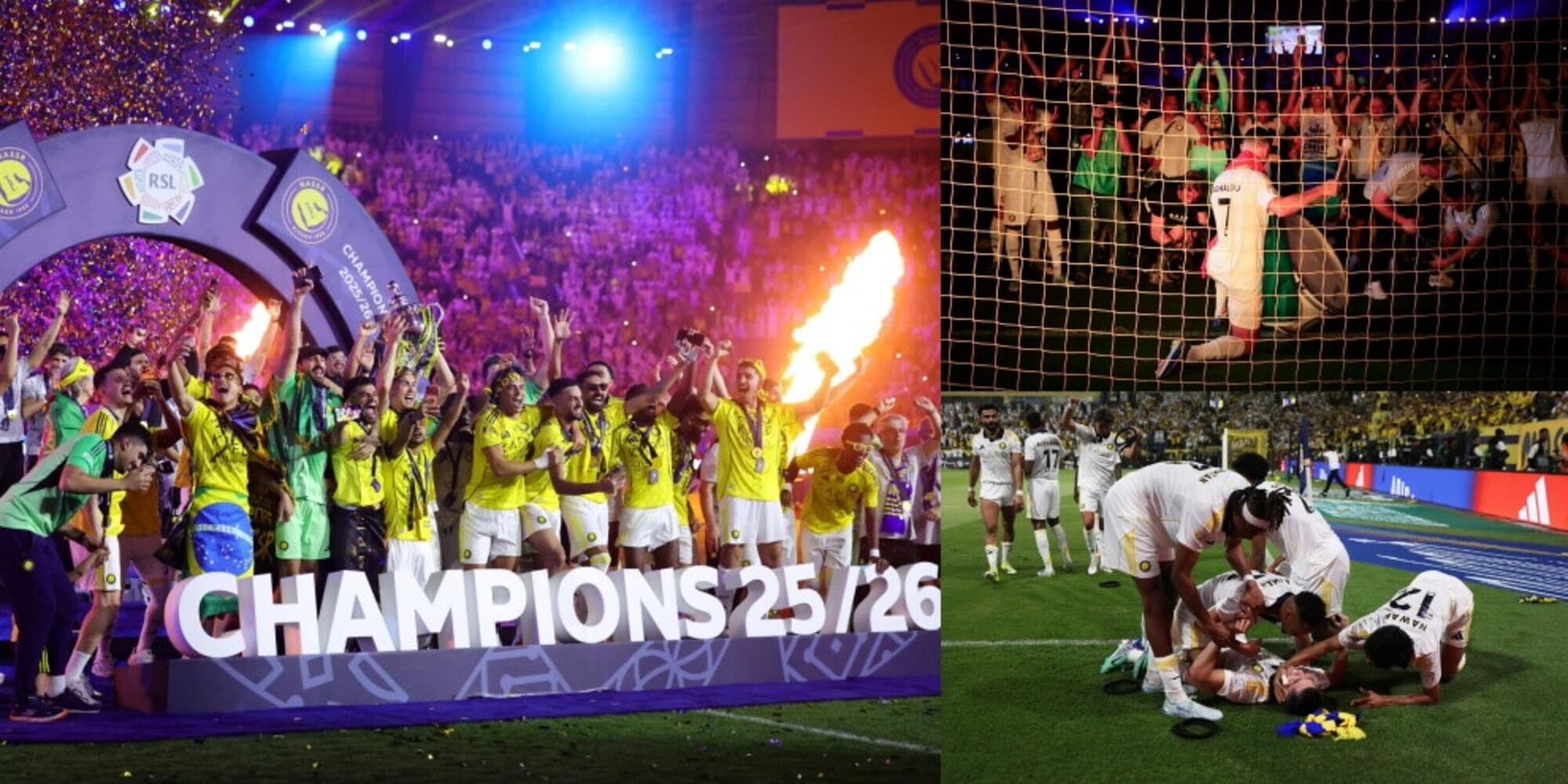 Tamburi, bandiere, abbracci, pianti e Cristiano Ronaldo scatenato: tutte le foto della festa scudetto dell'Al Nassr