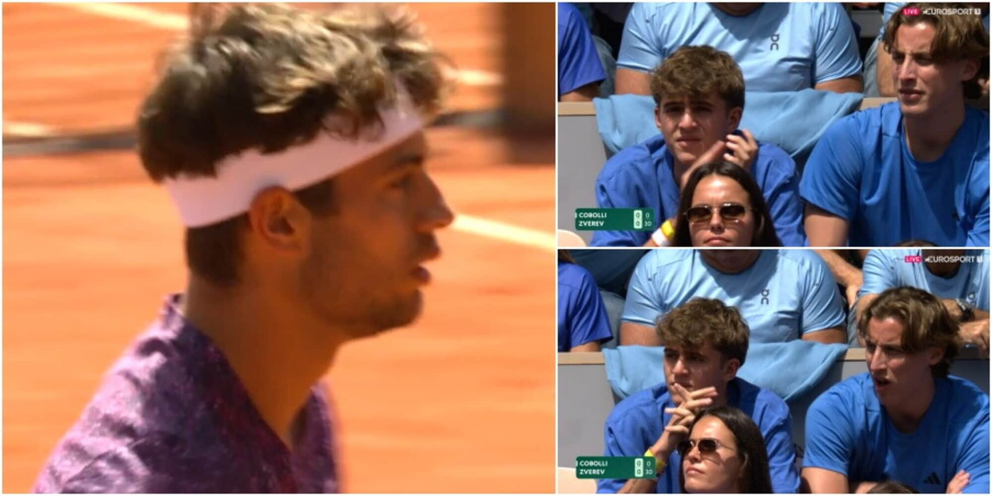 Bove al fianco di Cobolli per la finale del Roland Garros: le immagini dal Philippe Chatrier