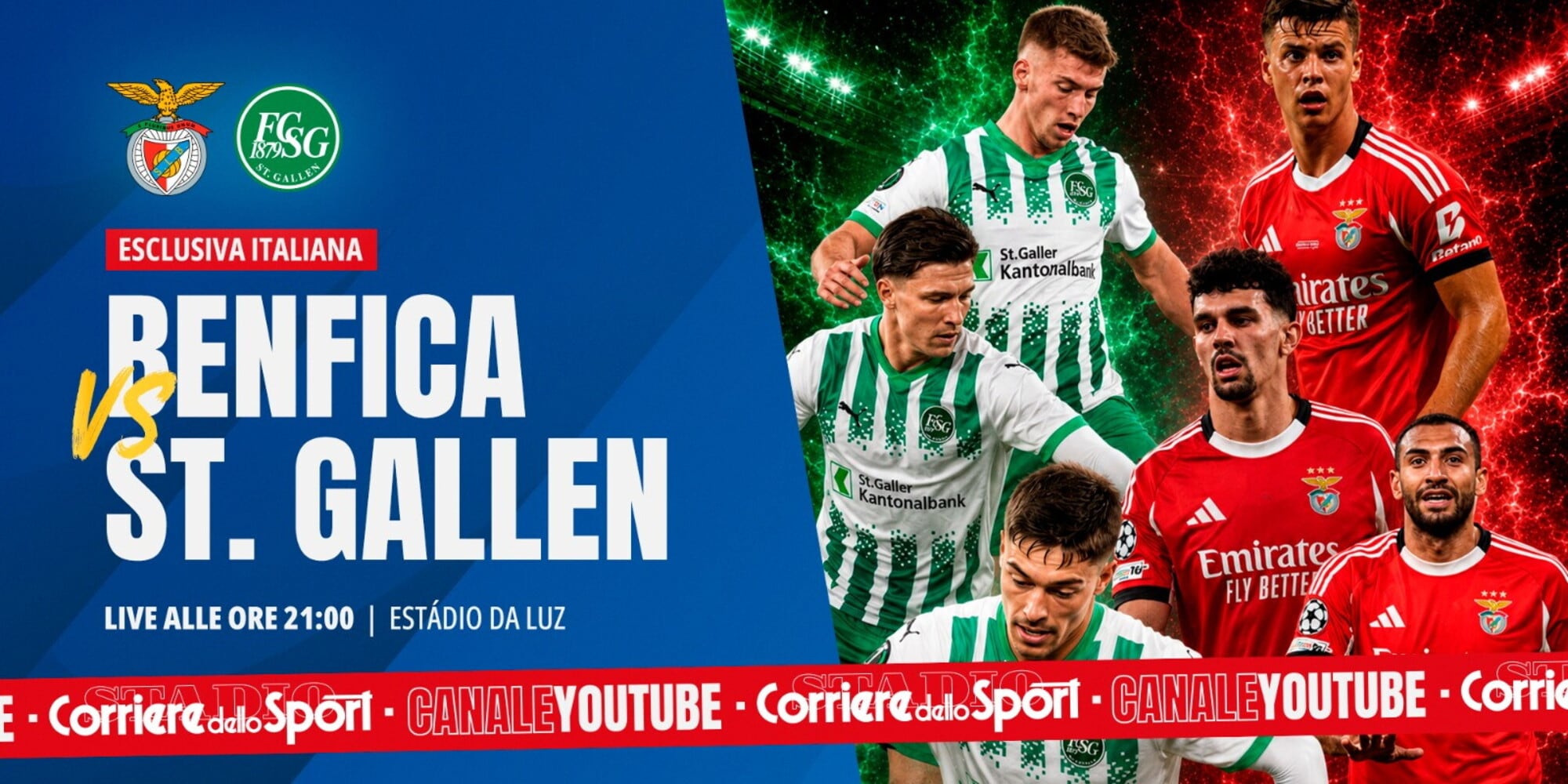 Benfica vs St Gallen Europa League Live Stream