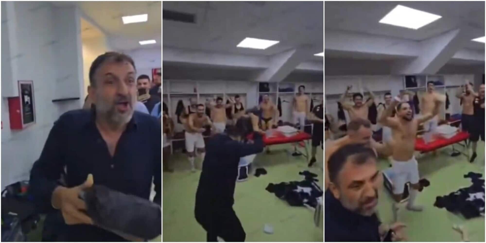 Il presidente lancia soldi nello spogliatoio: la scena assurda in Conference League