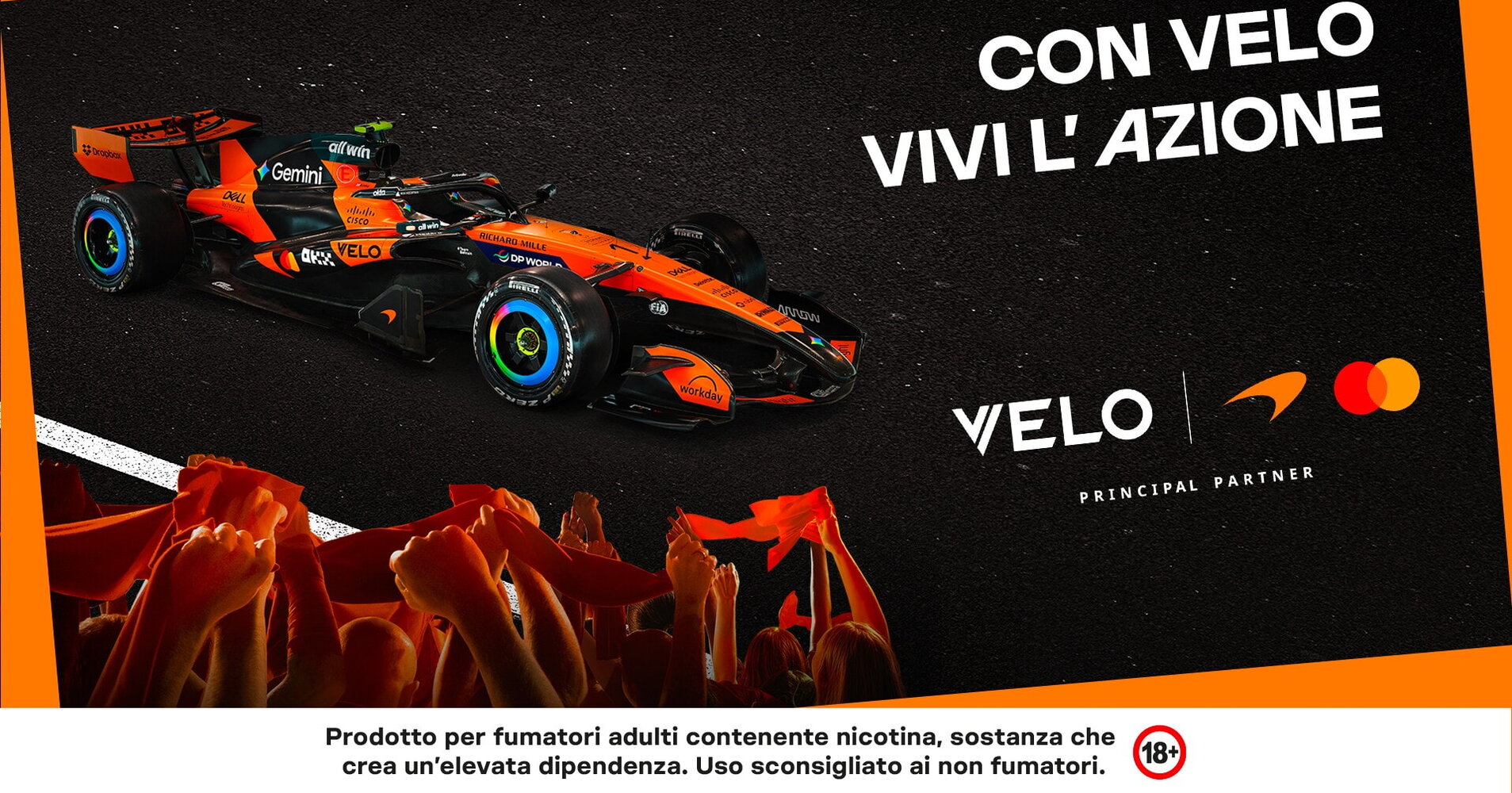 VELO e McLaren Mastercard Formula 1 Team insieme al Gran Premio d'Italia a Monza