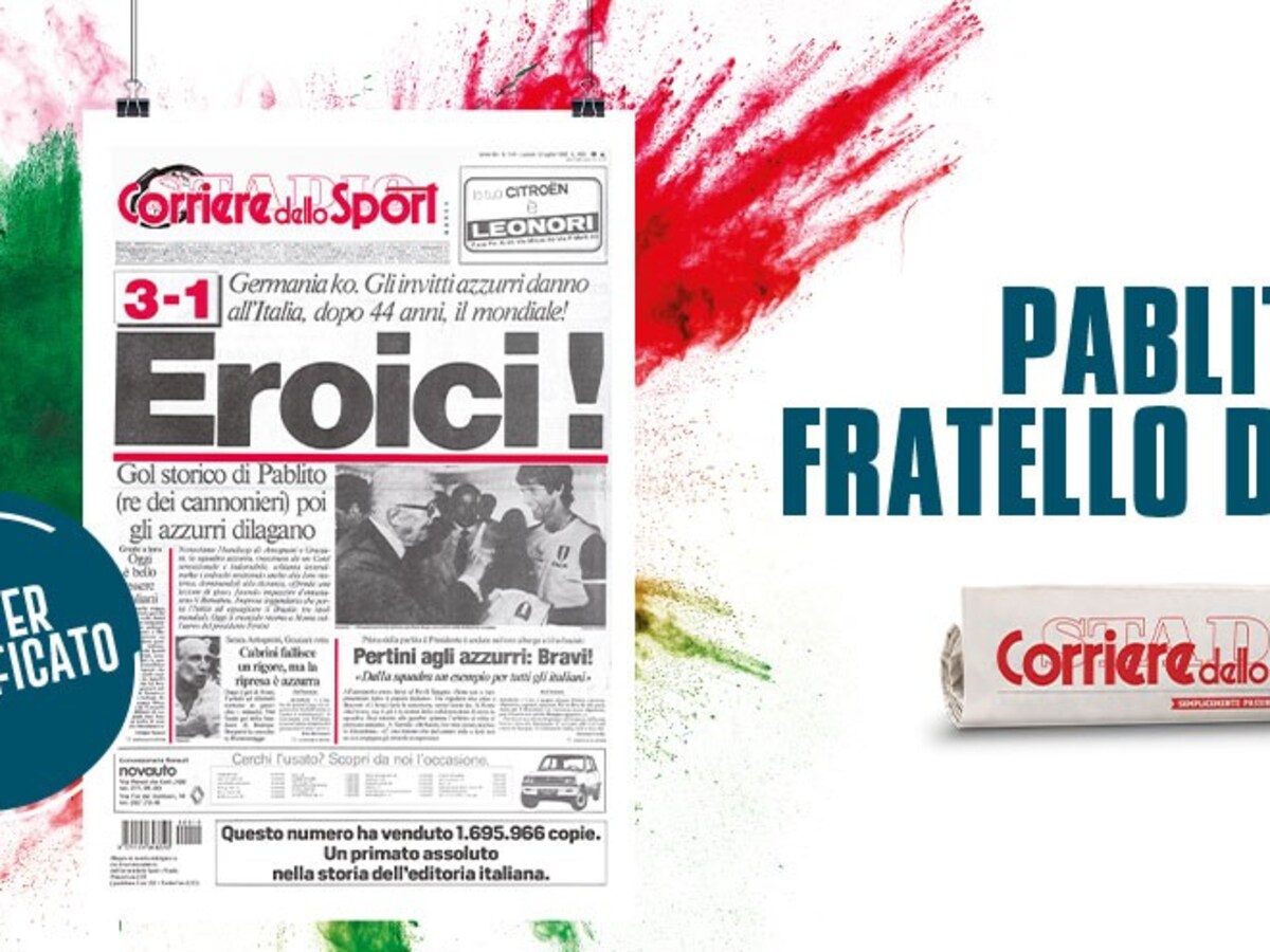Pablito Fratello D Italia Il Poster In Edicola Con Il Quotidiano