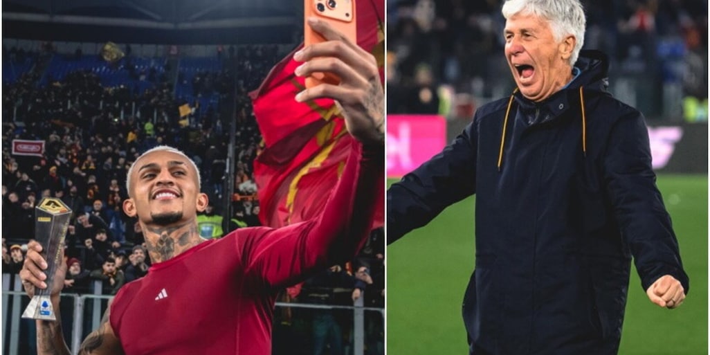 FOTO Dal selfie di Wesley sotto la Sud all'urlo di Gasperini: la festa della Roma sotto la curva