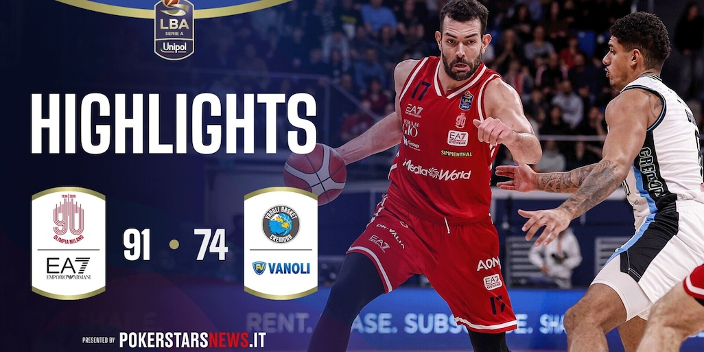 EA7 Emporio Armani Milano - Vanoli Basket Cremona | PokerstarsNews Highlights Serie A Unipol 2025/2026