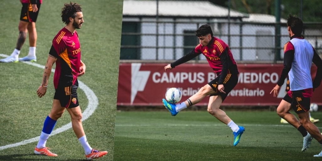 La Roma si allena senza i nazionali: Hermoso con una fasciatura al polpaccio, Soulé c'è FOTO