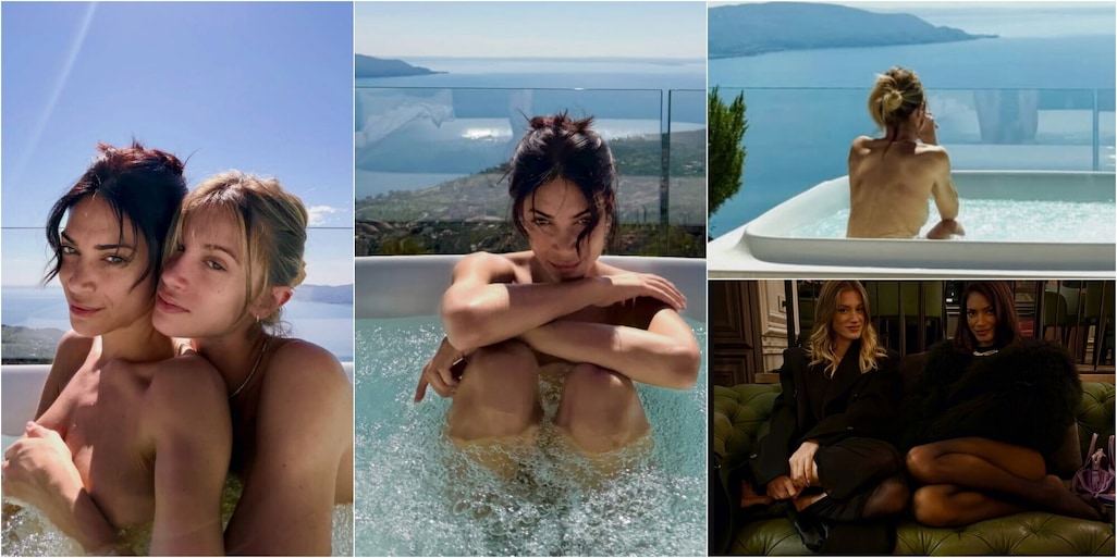 Elodie, le foto nella vasca idromassaggio con Franceska fanno impazzire i social