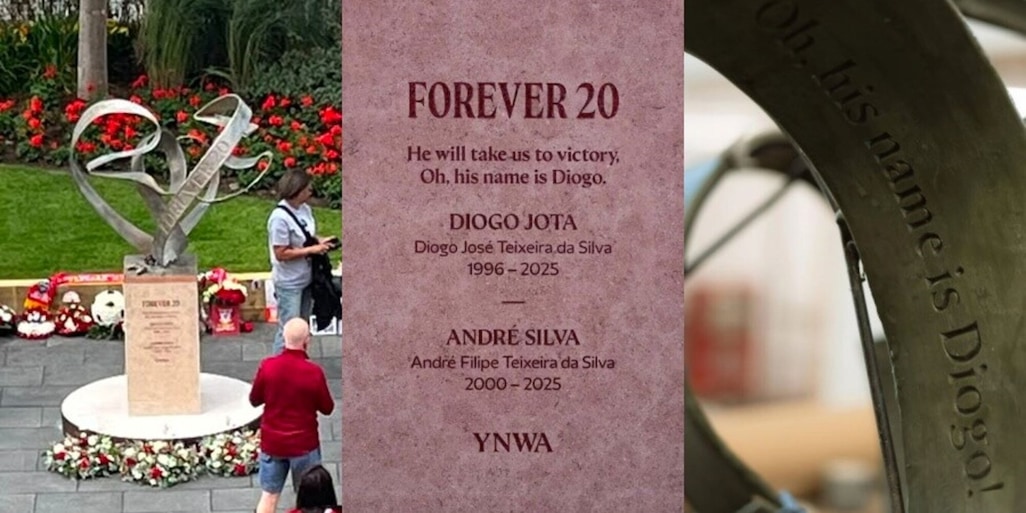 Liverpool, inaugurato il memoriale dedicato a Diogo Jota e André Silva