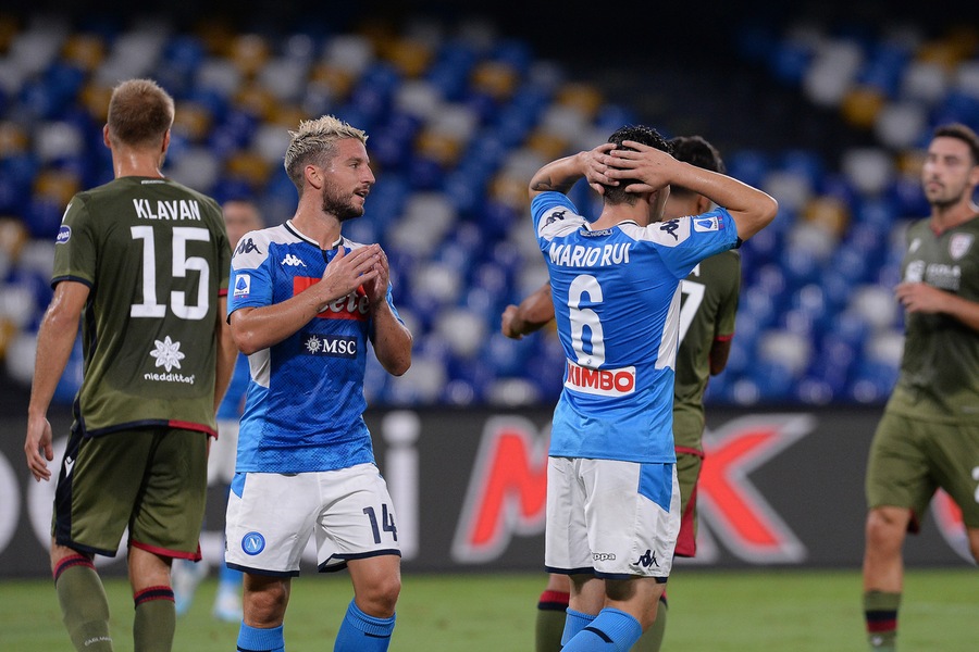 Napoli-Cagliari 0-1, il tabellino