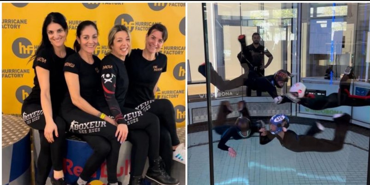 Photo of Indoor skydiving, a landmark result for the Blue Girls