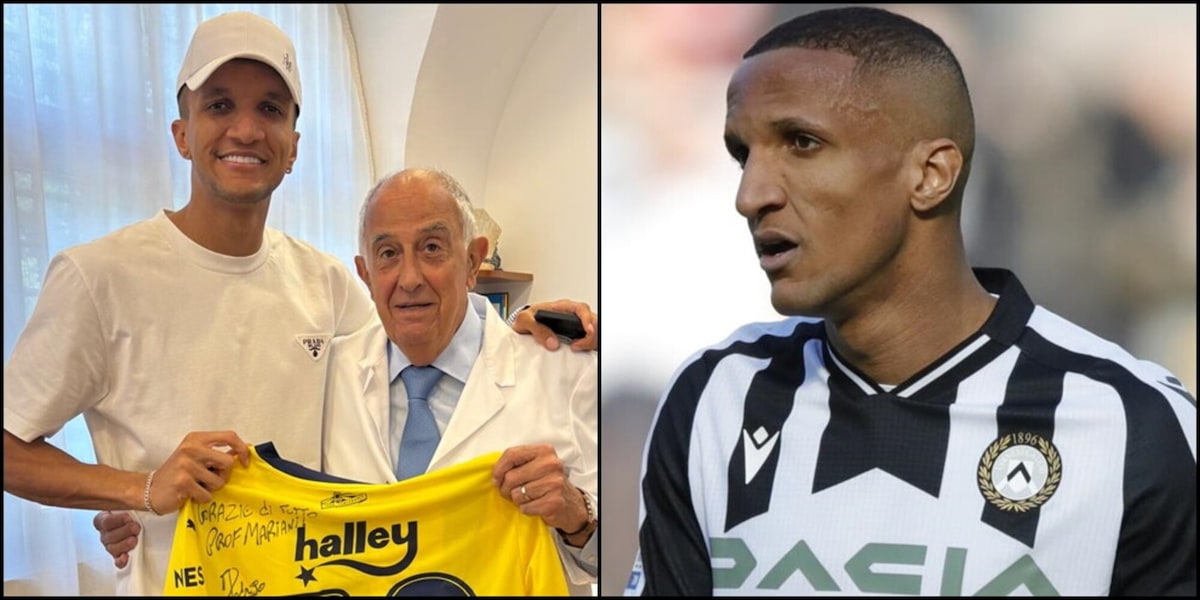 L'ex Udinese Becao è tornato dal professor Mariani a Villa Stuart