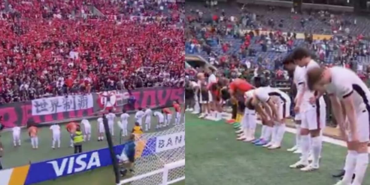 L'inchino dei giocatori sotto la curva dell'Urawa dopo il ko con l'Inter: il motivo del gesto