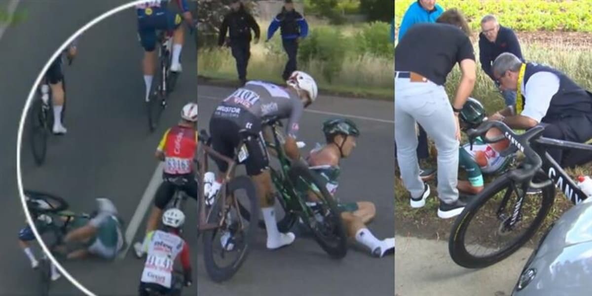 Caduta shock al Tour de France: sangue e abrasioni alla schiena per Philipsen